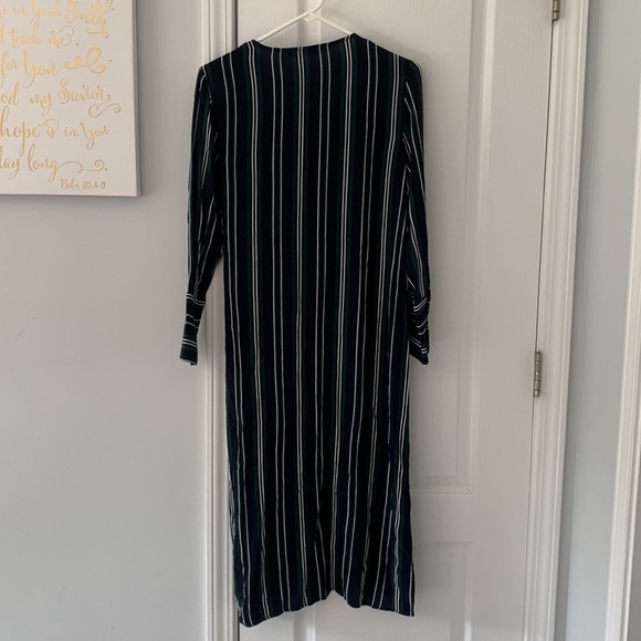 Zara Striped T-Shirt Dress W/‎ Tie Front size XS - Picture 10 of 11
